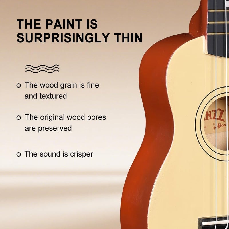 Winzz Ukulele for Kids 21 inch, Soprano Ukulele for Adults Beginner, Children Starter Kit with 9 Accessories (Natural) - Image 2
